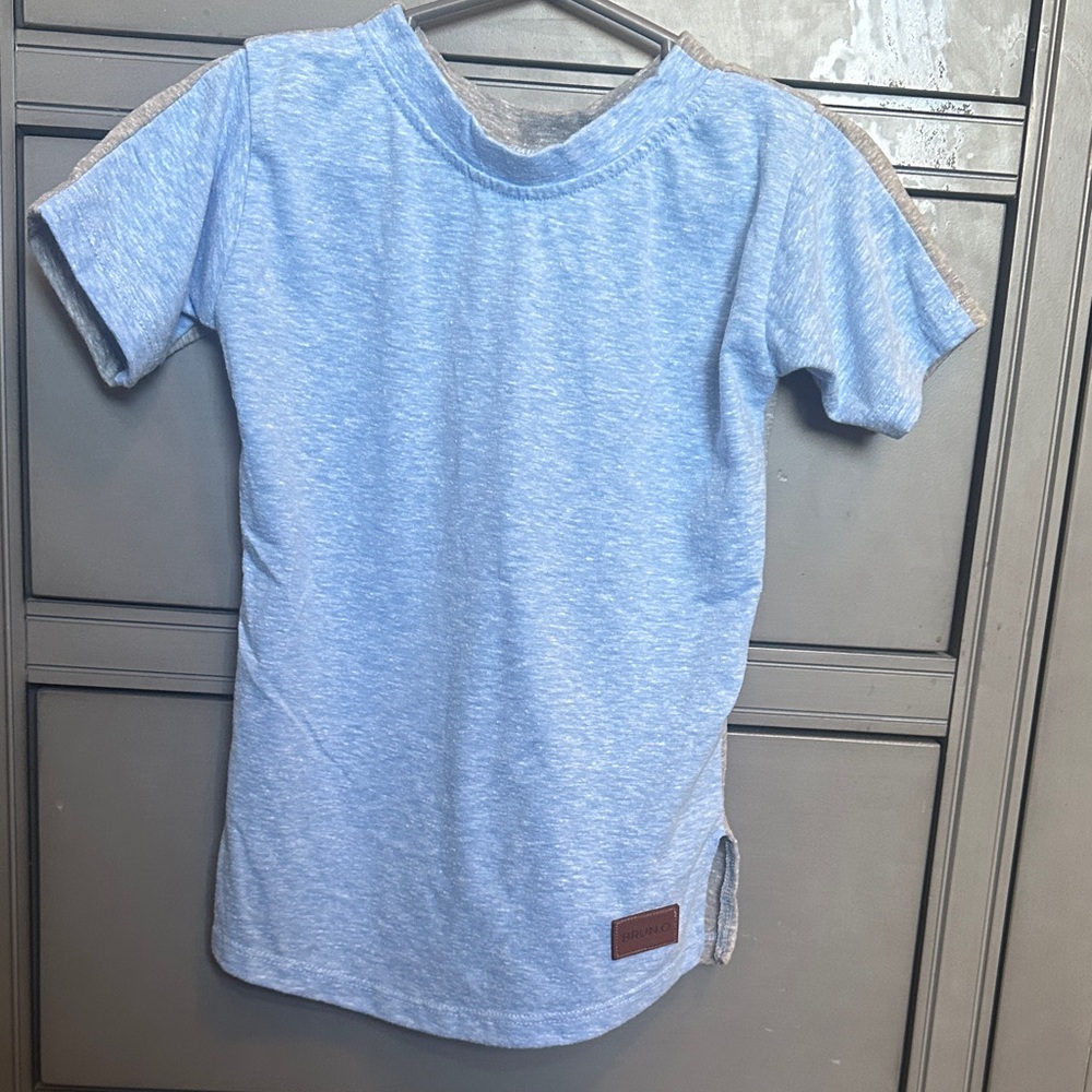 Boys boutique-Bruno-Sky Blue Kids Short Sleeve Tee